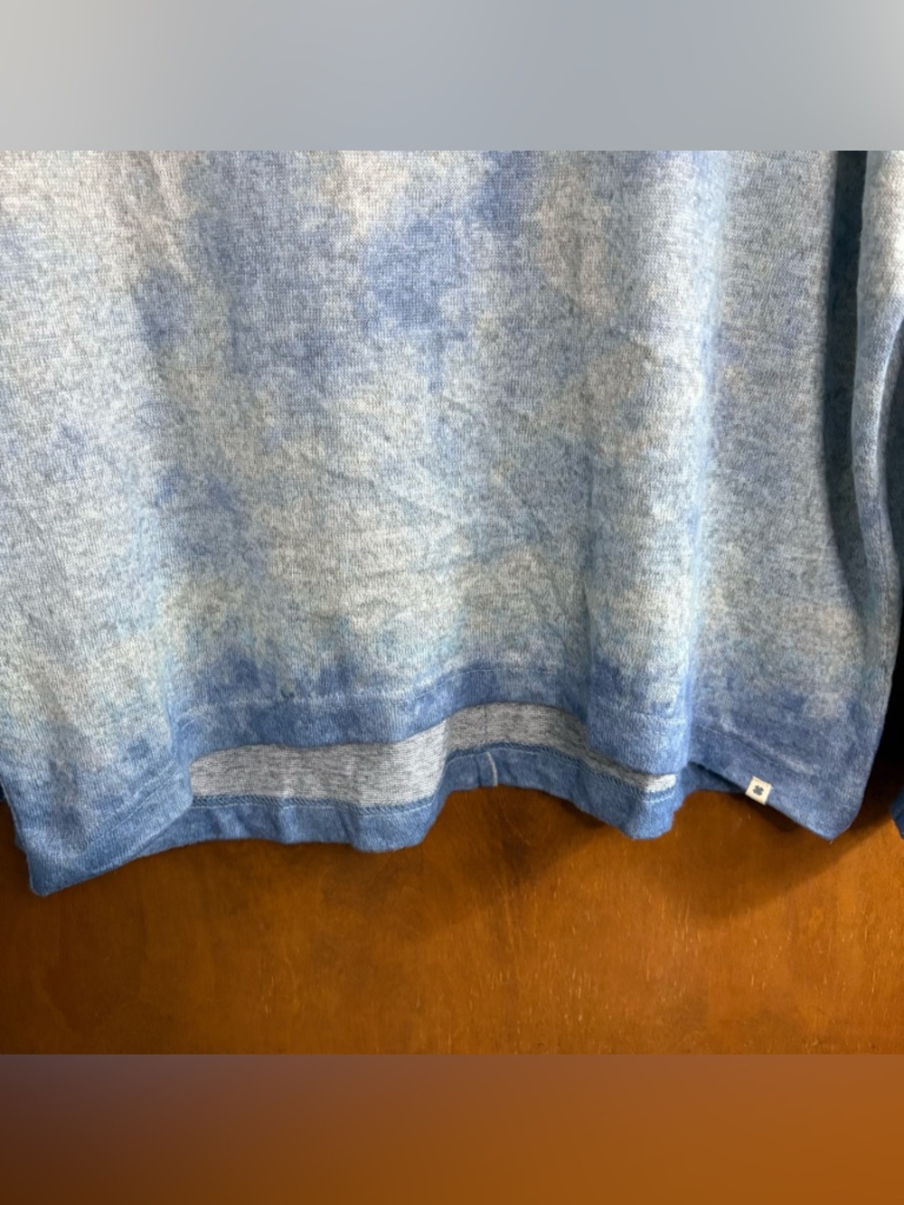 Lucky Brand Blue Tie Dye Soft Knit Pullover Sweater Oversized Slouchy Boho NWT - Picture 8 of 9